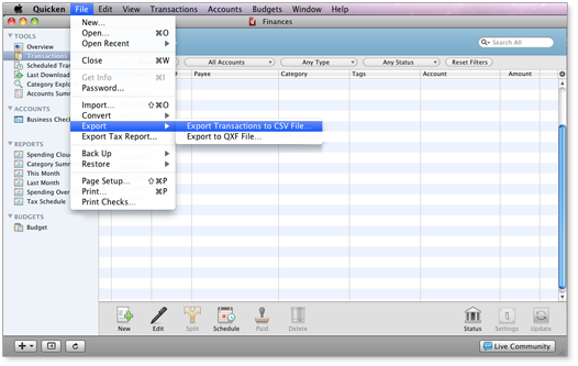 do reports on quicken for mac